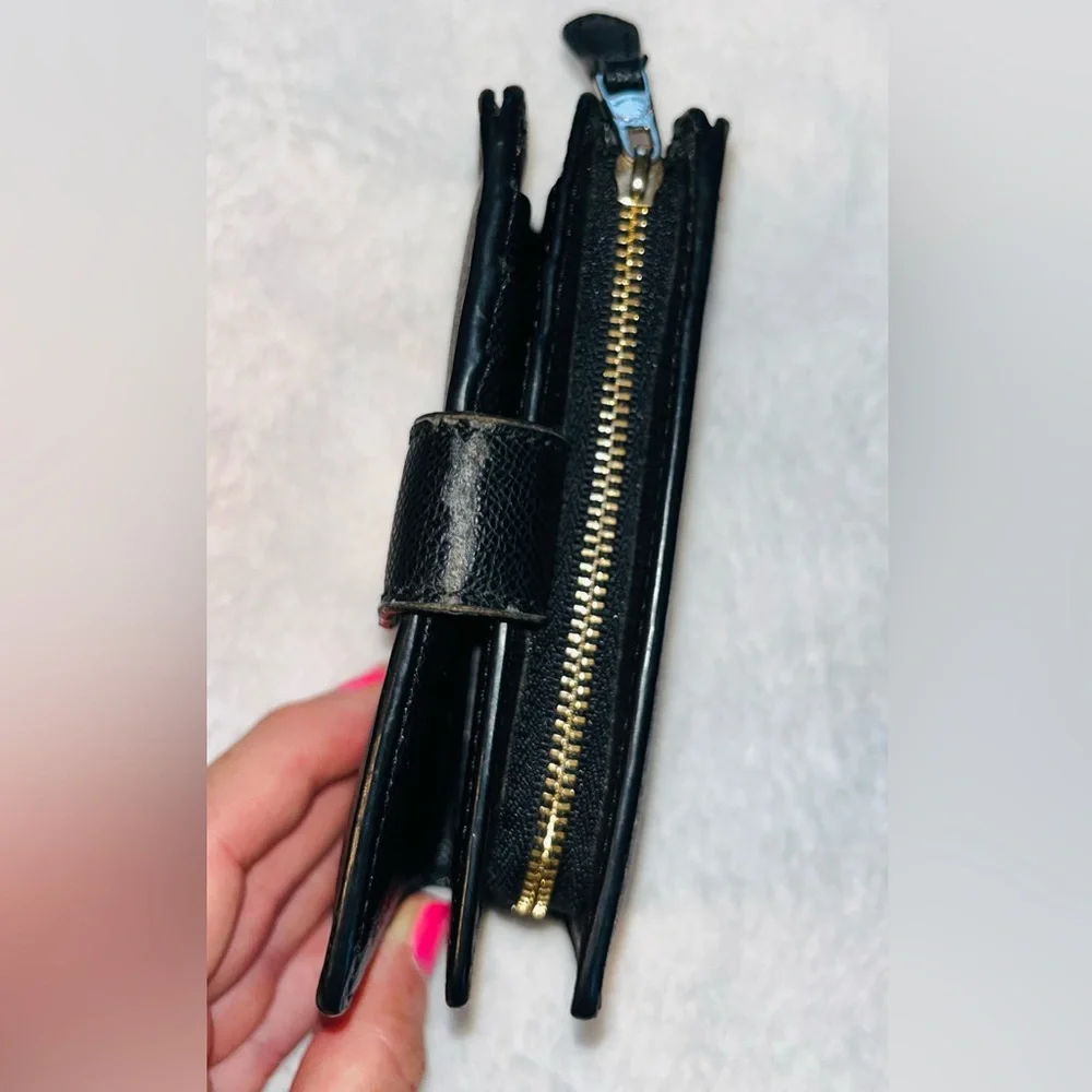 Coach Black and Brown Leather logo Wallet - Picture 5 of 11